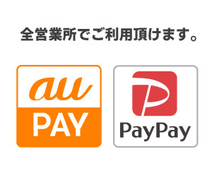 auPayとPaypayがご利用可能